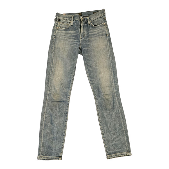Citizens of Humanity Size 24 Blue Rocket Crop High Rise Skinny Jeans - Picture 1 of 10